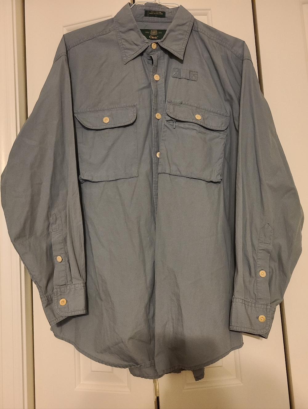 Orvis Light Blue Long-Sleeve Field Shirt. Fishing shirt. Retirement Sale!